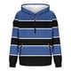 thumbnail image 4 of Dolkfu Sudadera con capucha a rayas para hombre, sudadera con cremallera 1/4 y múltiples bolsillos, sudadera deportiva para hombre. L, 4 of 5