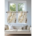thumbnail image 4 of Marble Gold Tier Curtains 24 Inch Length,Sheer Curtains for Bedroom Living Room Window Abstract Luxury Wave Gold Marbling Modern Small Half Window Kitchen Curtains & Drapes 27.5"x24" 2 Panels, 4 of 6
