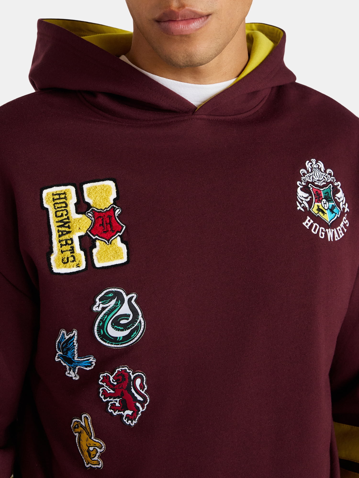 Harry Potter Men's & Big Men's Crest Houses Graphic Hoodie, Sizes S-3XL