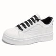thumbnail image 6 of Men's New Breathable White Sneakers Trendy Versatile Thick Sole Casual Sneakers with Random Pattern Design,, 6 of 6