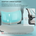 thumbnail image 3 of Hramk Ergonomic Mesh Office Desk Chair with Flip up Armrests, Adjustable Lumbar Support,Gray, 3 of 7