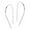 Colorname Misc: White, variant on 14k White Gold Linear Design Flat Round Wire Earrings - 1.5 Grams