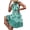 Green Flower, variant on Women's Floral Halter Neck Summer Dress with Belt 100% Polyester Lightweight Breathable Easy Care for Warm Days