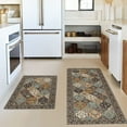 thumbnail image 2 of Christmas Gift Boho Style Kitchen Rugs and Mats Set of 2 Farmhouse Rustic Kitchen Rugs Non Slip Super Absorbent Kitchen Mat for Sink Waterproof Runner Rug for Laundry Room 17"x 48"+17x30, 2 of 6