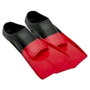 Athletic Works Adult Short Blade Swim Training Fin, Red, Medium