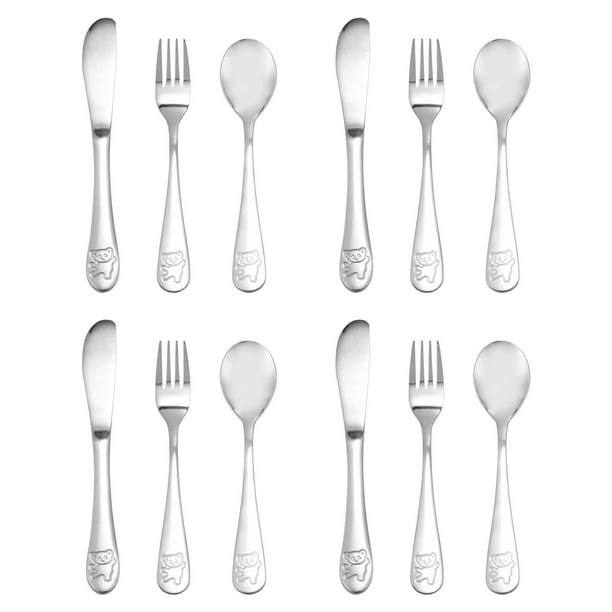 12Pieces Kids Silverware Set Children's Safe Stainless Steel Utensil