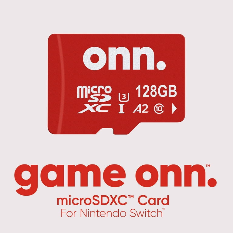onn. 128 GB microSDXC U3 Memory Card for Nintendo Switch 