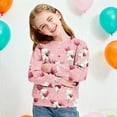 thumbnail image 5 of HAOTAGS Valentine-Print Sweatshirt for Boys & Girls(1-15), Long-Sleeve Crew-Neck Pullover Top Pink 7-8 Years, 5 of 9