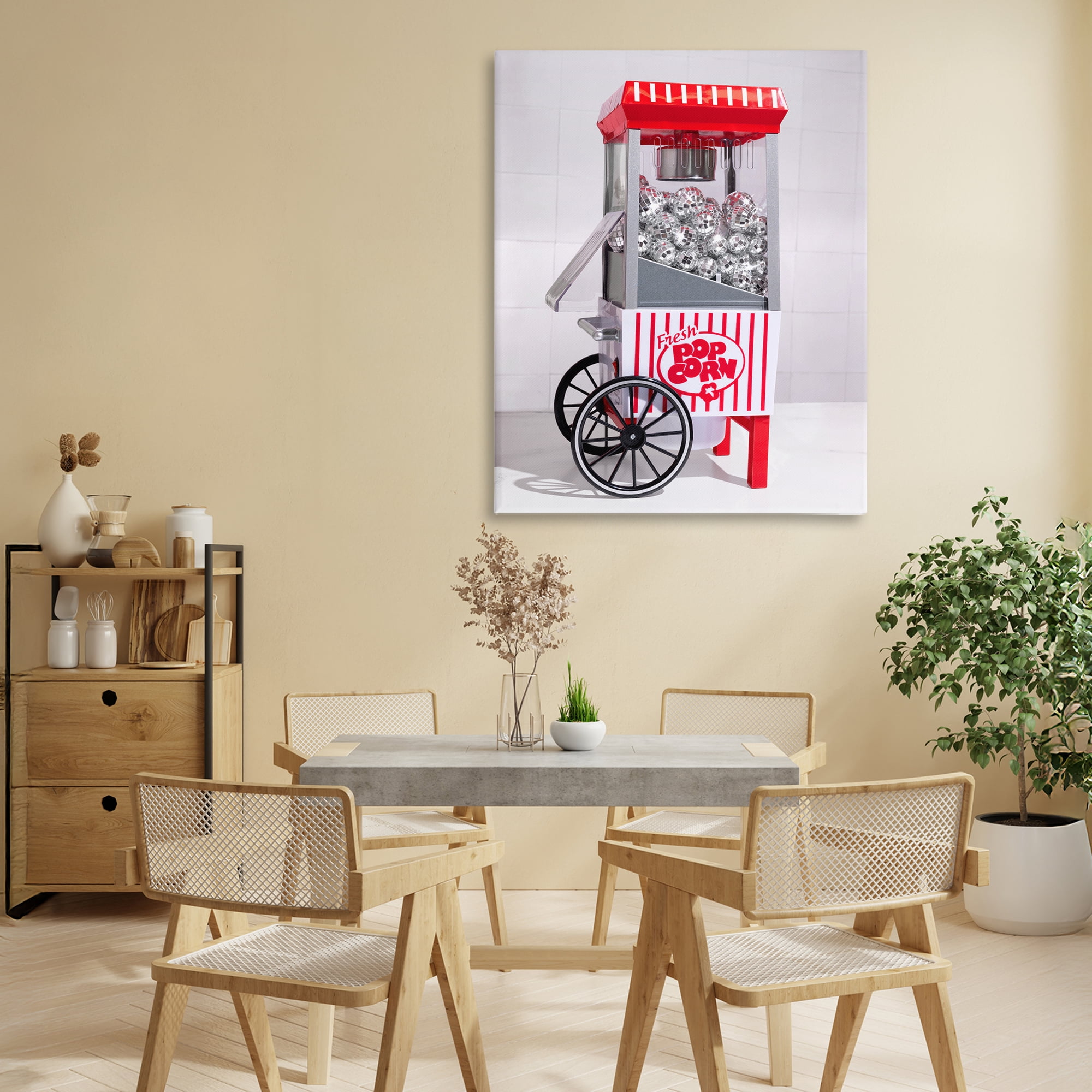 Stupell Industries Fun Disco Popcorn Machine Canvas Wall Art, design by LISH Creative