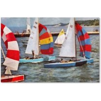 Trademark Fine Art "After the Regatta" Canvas Art by Michelle Calkins