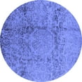 thumbnail image 1 of Ahgly Company Machine Washable Indoor Round Oriental Blue Industrial Area Rugs, 7' Round, 1 of 4