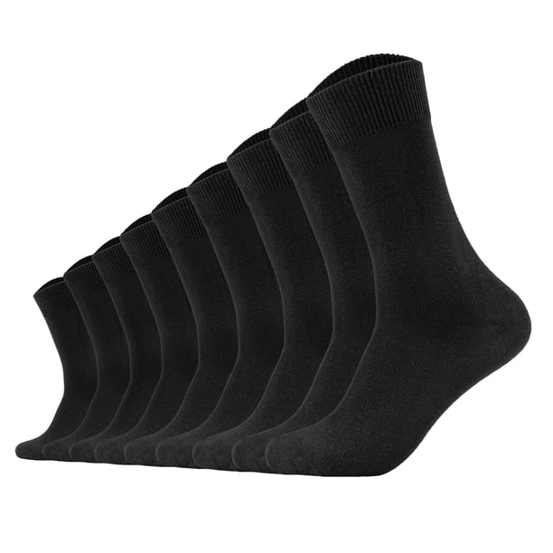 Calcetines unisex Camano - Calcetines de confort, monocolor, paquete de 9 Negro 39-42