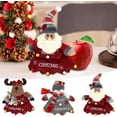 thumbnail image 1 of Bolsas de Regalo Navideñas Tejidas a Mano | Juego de 10 Bolsas Navideñas con Cordón para Dulces | Papá Noel, Muñecos de Nieve, Osos | Tela Reutilizable y Lavable | Grandes (25 X 13 Cm) | Perfectas pa, 1 of 1