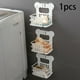 thumbnail image 5 of Cestas de almacenamiento plegables montadas en la pared sin taladro, soporte colgante plegable para pañuelos, lociones, toallas de lavandería, cocina Blanco BLESIY Cestas de almacenamiento, 5 of 8