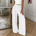 thumbnail image 4 of CHUMUD Soft Wide Leg Pants for Petite Women High Waist Casual Relaxed Pants with Pockets, 4 of 6