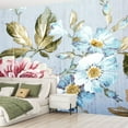 thumbnail image 2 of Peel and Stick Canvas Wallpaper Wall Mural Vintage floral Wall Art Self Adhesive and Removable 100in x 144in, 2 of 7