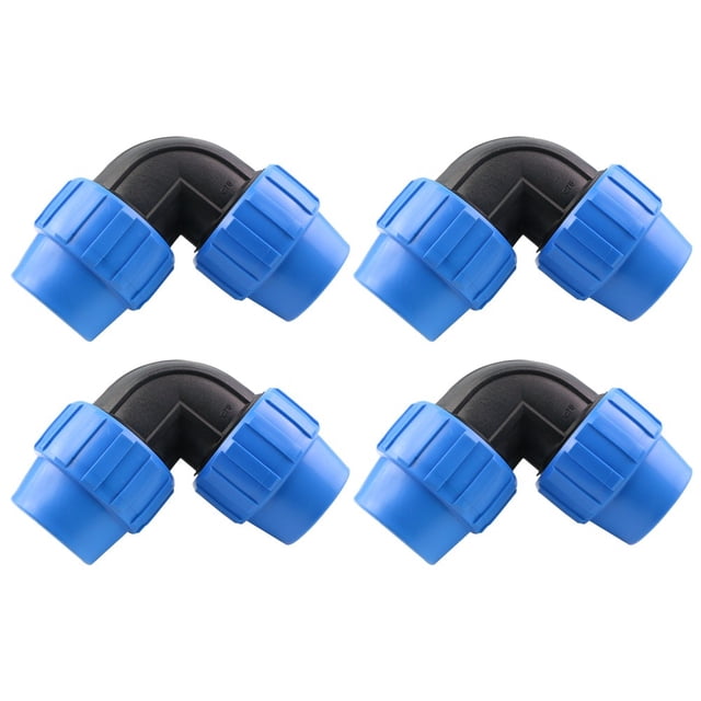 Bgsha 4 Pcs Connecteur de Tube en PVC PE 20/25/32mm Réducteur de Coude Raccord Rapide Accessoires d'Aquarium à Domicile