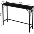 thumbnail image 2 of Narrow Console Table, Gold Sofa Table with Outlets, Behind Couch Table for Living Room, Hallway Table for Entryway-Black, 2 of 7