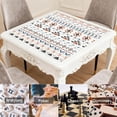 thumbnail image 6 of Large Square Boho Mahjong Mat 31.5 Inches, Anti-Slip Noise Reducing Rubber Pad for Tabletop Games, Multi-Functional Mat for Cards Tiles and Family Board Games, 6 of 7
