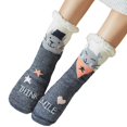 thumbnail image 2 of Zhangnan Womens Winter Fuzzy Socks Warm Plush Thermal Crew Cabin Slipper Socks Christmas Holiday Gift Cozy Soft Home Bed Socks-14, 2 of 2