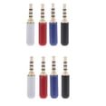 thumbnail image 1 of 8pcs 4 Polos 3.5 Mm 1/8 "Reparación Conector De Auriculares Adaptador De Metal Adaptador de sonido Hugo Enchufe macho de 4 polos de 3, 1 of 10