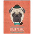 thumbnail image 3 of Juego de ropa de cama de 3 piezas ABPHQTO Hipster Pug Dog Funda nórdica Twin Size con 2 fundas de almohada, 3 of 4