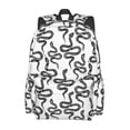 thumbnail image 2 of Disketp Hand Drawn Snake Mochila Escolar de Gran Capacidad y Peso Ligero, Mochila de Viaje Ideal para Escuela, Trabajo y Uso Diario, Cómoda y con Estilo, 2 of 8