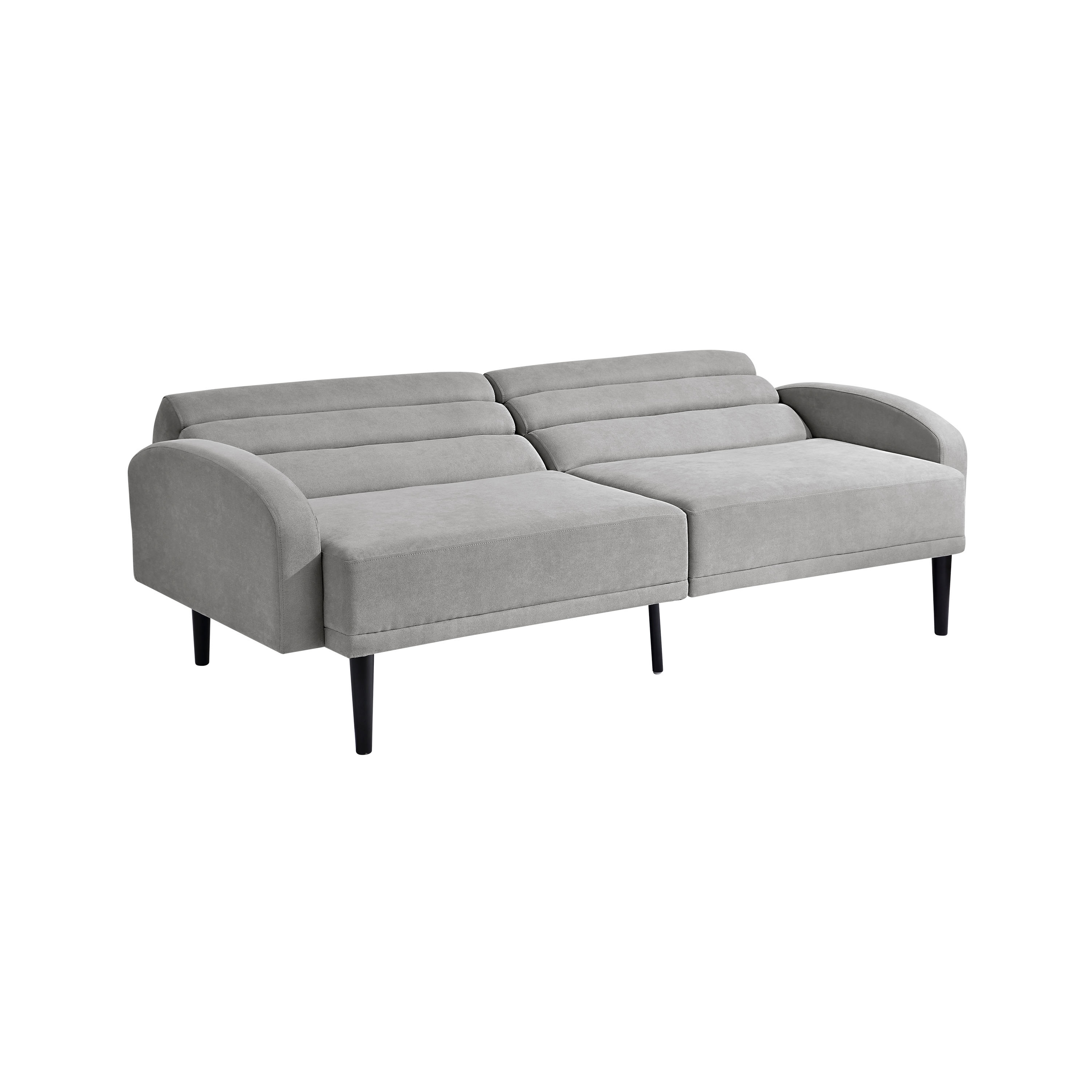 Serta Boswell Scandinavian Convertible Sofa, Light Gray Fabric