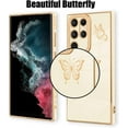 thumbnail image 4 of Designed for Samsung Galaxy S23 Ultra 5G Case Cute Butterflies Design for Women Girls,Luxury Plating Bumper Camera Lens Protection Cover for Galaxy S23 Ultra 5G -White, 4 of 14