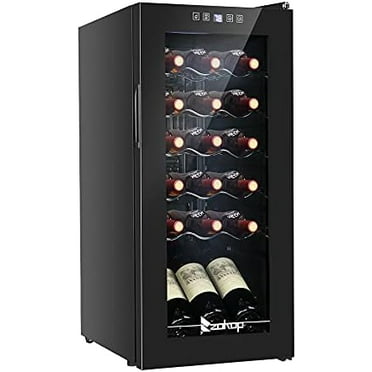 18 Bottle Compressor Wine Cooler Refrigerator with Adjustable Temperature, Freestanding Compact Mini Wine Fridge, Digital Control & Removable Shelves