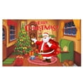 thumbnail image 1 of Decoración navideña Fondo rojo de Feliz Navidad Fondo de fotografía de árbol de Papá Noel de Navidad Cartel de pancarta navideña para decoraciones navideñas de invierno y Año Nuevo Suministros, 1 of 5