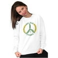thumbnail image 3 of Give Peas A Chance Home Hobby Gardener Women Plus Size Crewneck Sweatshirt Brisco Brands 5X, 3 of 5