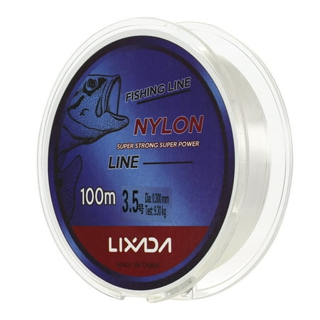 Lixada 100m Fishing Line Thread Clear White Thin Fishing Line Smooth Casting for Freshwater and (Best Casting Fishing Line)