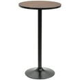 thumbnail image 1 of HOMCOM 41"H Rustic Industrial Elm Wood Top Bar Height Standing Pub Table, 1 of 10