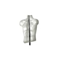 thumbnail image 2 of White Plastic Male Bust on Wheeled Plastic Base, 2 of 2