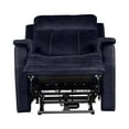 thumbnail image 5 of Bowery Hill Contemporary Faux Leather Dual Power Recliner in Blue, 5 of 7