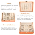 thumbnail image 2 of Organizador Jewelry Box Voova de piel sintética de 2 capas, color naranja, 2 of 6