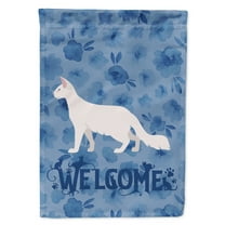 Carolines Treasures CK4937GF Oriental Longhair Cat Welcome Flag Garden Size Small multicolor