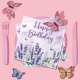 thumbnail image 4 of Juweked 40 Pcs Lavender Napkins Disposable Purple Paper Napkins Butterfly Cocktail Napkins Purple Tableware Flower Napkins Paper Lavender Birthday Decorations Purple Party Supplies, 4 of 6