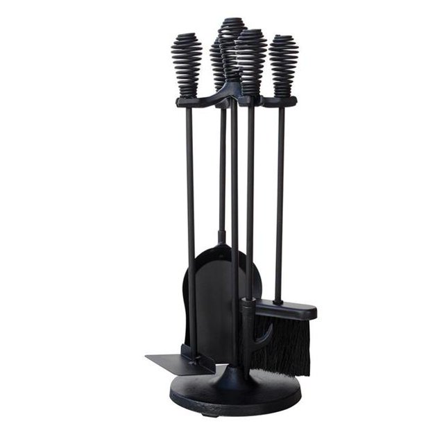 Cuisinière Noire Uniflame 5 Pièces avec Poignées à Ressort