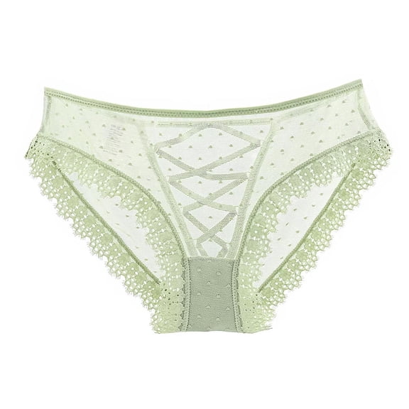 Long Underwear Women Womens Thin Breathable Mesh Lace Briefs Cropping Hip Lifting Low Waist Underwear Cotton Boyshort Underwear for Women Green L