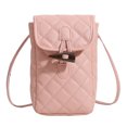 thumbnail image 1 of Hukapapa Mini bolso para teléfono bordado con timbre, bolso cruzado con hebilla de cuerno, bolso de un solo hombro, color rosa, 1 of 5