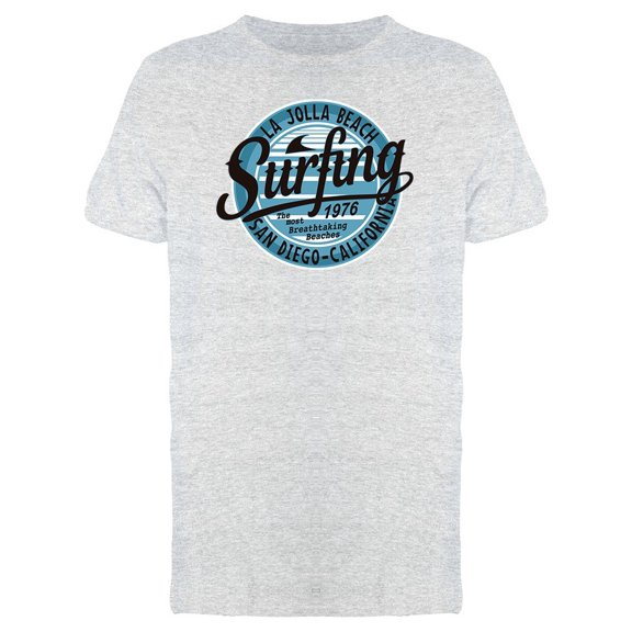 Lets Surf In La Jolla Beach Art Tee Men's -Image by Shutterstock