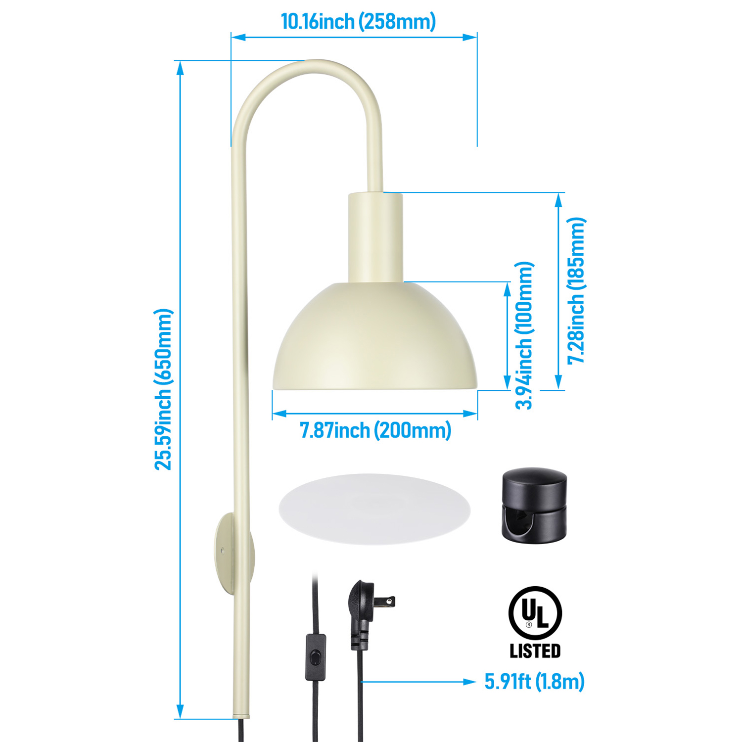 2 Pack Plug in Wall Sconces, Wall Sconce Plug in Wall Lamp with Switch Wall Decor Wall Lights for Living Room Hallway Dining Kitchen, Green