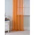 thumbnail image 4 of Wanda Box Voile 76 x 84 in. Grommet Curtain Panel Pair, Neon Orange (Set of 2), 4 of 7