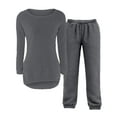 thumbnail image 6 of newwalpole Girls Fuzzy Pants Set Fleece Outfits Winter Flannel Loose Fluffy Pullover Sweatshirt Top Pants Sweatsuit Gray for Size 7-8 Years, 6 of 6