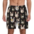 thumbnail image 2 of Picia Flowe Rooster pattern Mens Swim Trunks with Compression Liner Stretch Beach Shorts Quick Dry with Zipper Pockets No-Chafing Board Shorts-XX-Large, 2 of 9