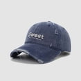 thumbnail image 5 of Krdevn Letter Embroidery Distressed Washed Kids Baseball Cap Adjustable Lightweight Outdoor Sun Hat for Toddler Boys Girls, 5 of 5