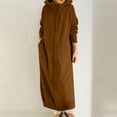 thumbnail image 2 of Extra-Long Zip Up Hoodies for Women Oversized Long Sleeve Fleece Jackets Casual Solid Hooded Outerwear with Pockets, 2 of 9