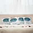 thumbnail image 7 of Ambesonne Ocean Throw Pillow Cover 4 Pack, Whale and Stars Old Ship, 24", Teal White, 7 of 7